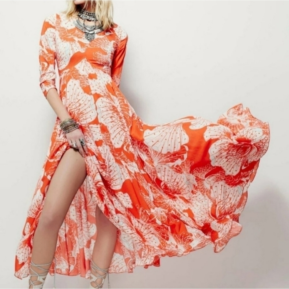 Free People First Kiss boho flowy maxi dress